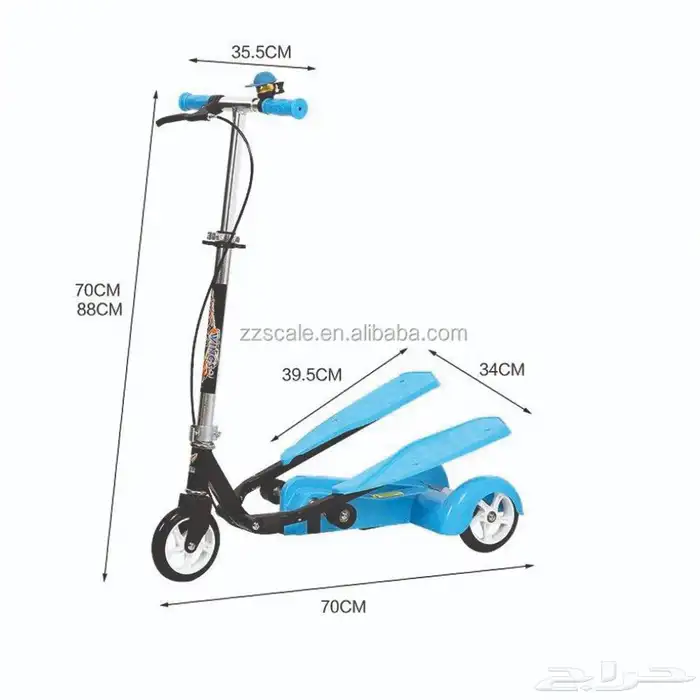 سكوتر دواسات ( سكوتر بدالة ) اليدوي للأطفال بالحجم الكبير 15