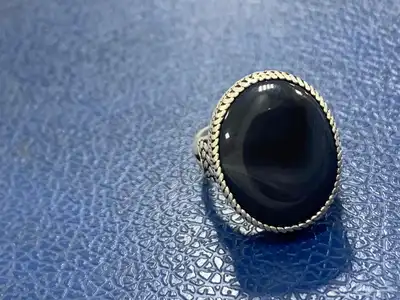 خاتوم عقيق بكيلي فظه عيار 925نضيف 3