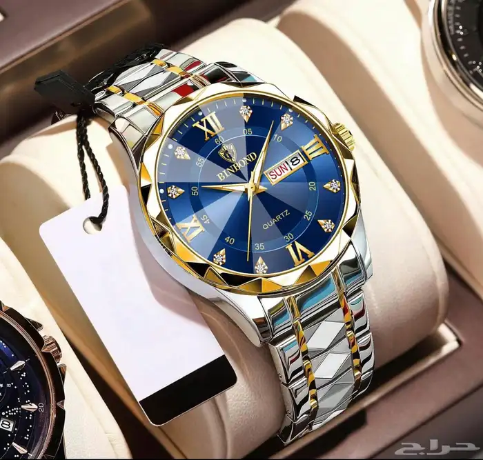 سعات رجالية لبيع جديده ماركة كوارتز الحركه يابانيه 0