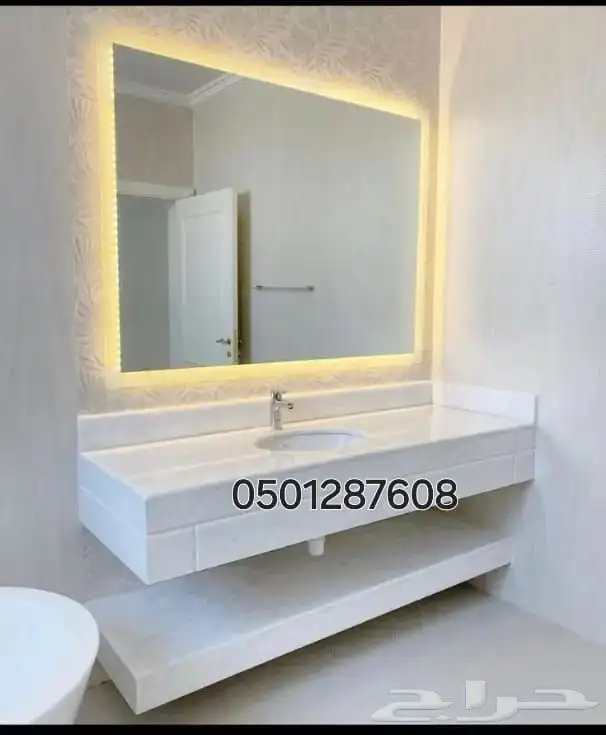 مغاسل رخام جميع المقاسات والمديلات الحديث والتصاميم 8