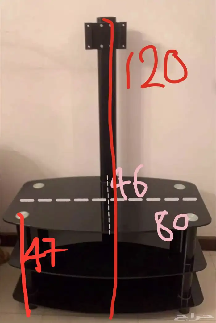 تلفزيون 55 انش وطاولة تلفزيون 10