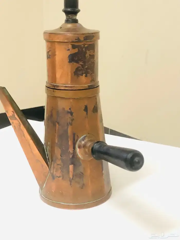 (تم البيع) صانعة قهوة و حليب من النحاس الأحمر الخالص أنتيك 14