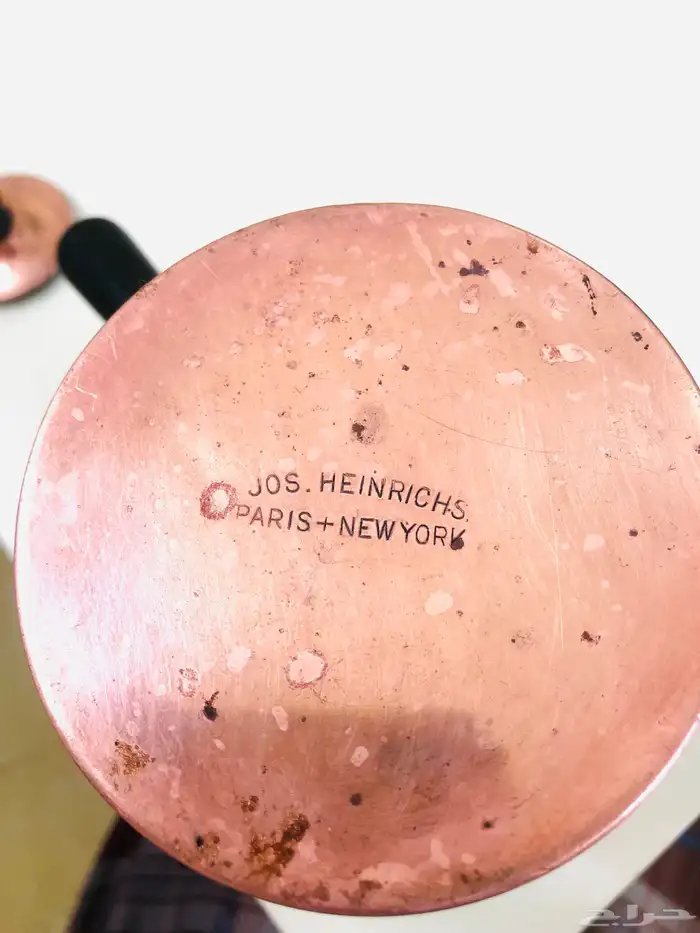 (تم البيع) صانعة قهوة و حليب من النحاس الأحمر الخالص أنتيك 10