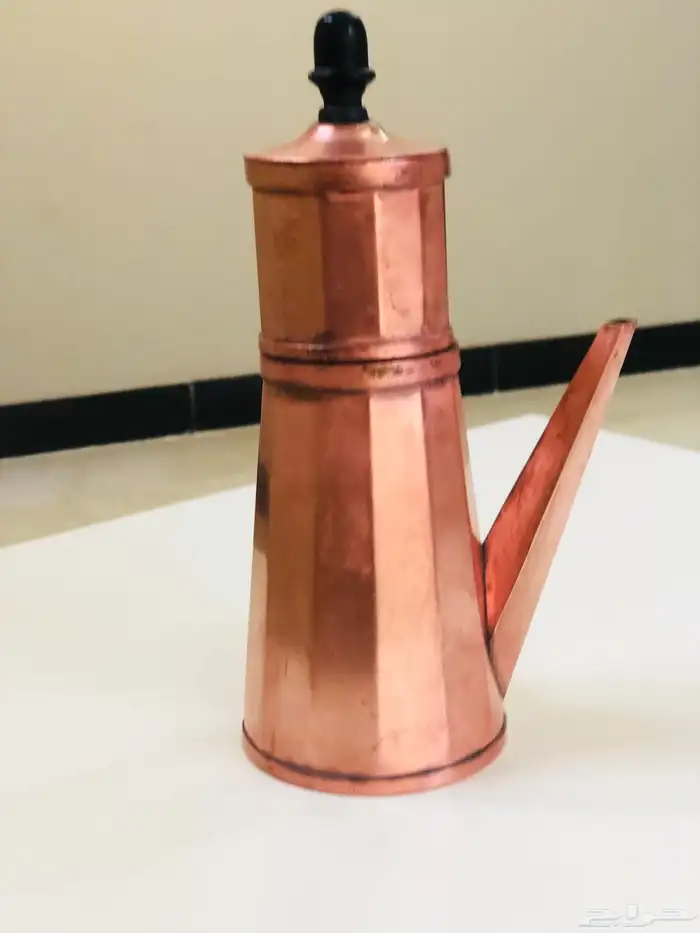 (تم البيع) صانعة قهوة و حليب من النحاس الأحمر الخالص أنتيك 4