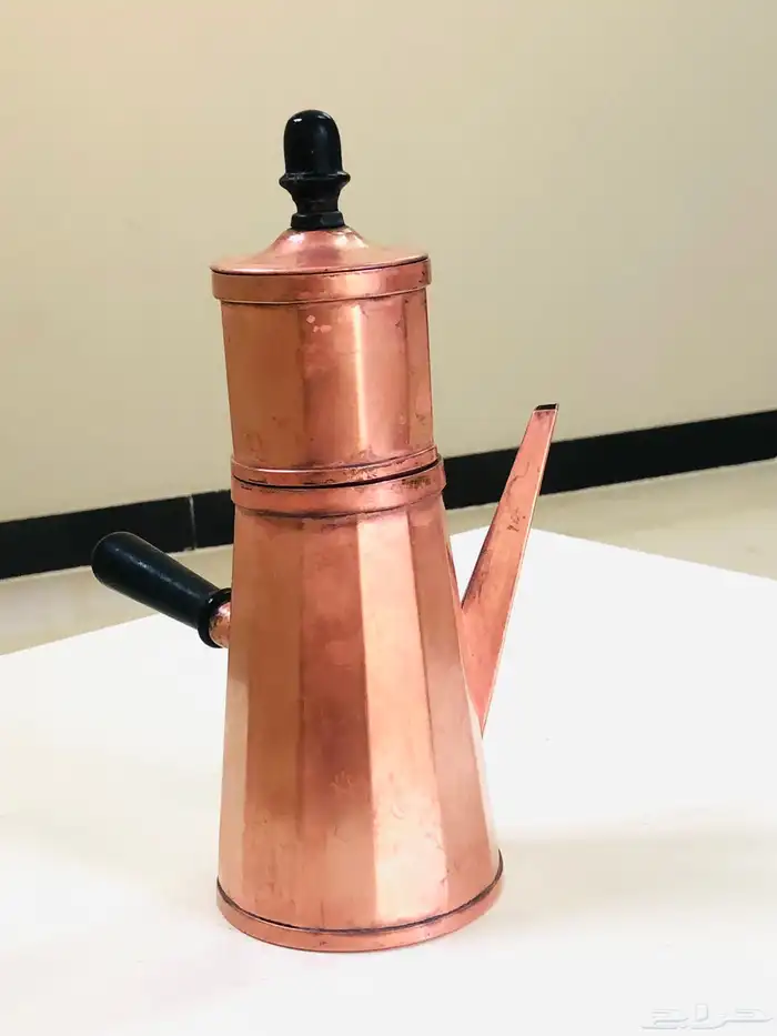 (تم البيع) صانعة قهوة و حليب من النحاس الأحمر الخالص أنتيك 2