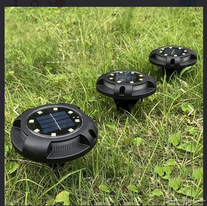 إنارة حدائق غرس على الطاقة الشمسية أبيض 6