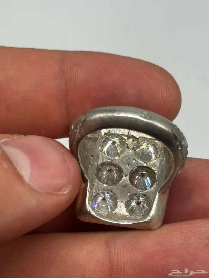 خاتم أيراني موزنايت ابيض الماس صناعي 4