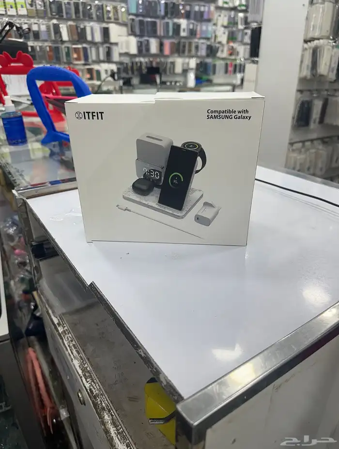 شاحن سامسونج اصلي لاسلكي ساعه وسماعة وجوال ومنبه 0