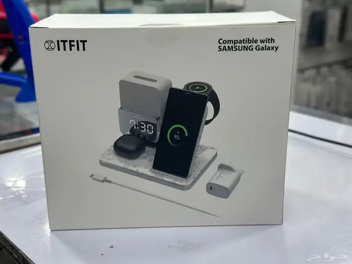 شاحن سامسونج اصلي لاسلكي ساعه وسماعة وجوال ومنبه 1