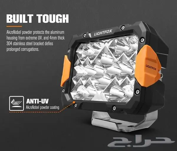 طقم كشافات 9 انش مستطيل من شركة لايت فوكس الاستراية 3