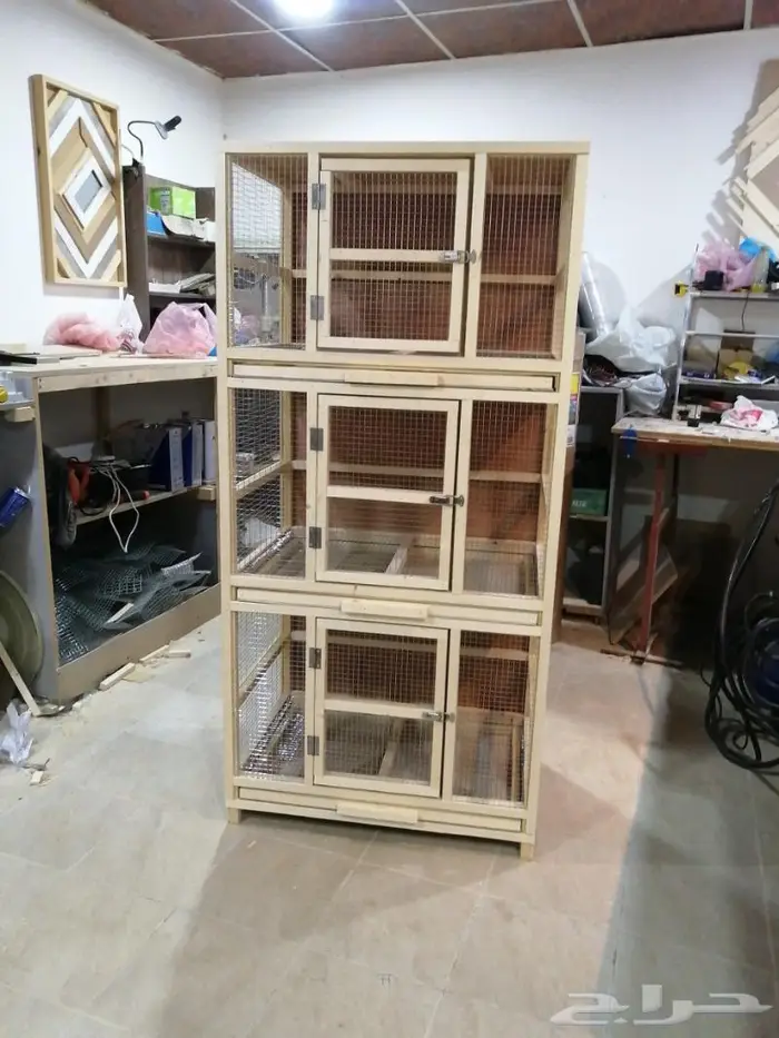 قفص حمام 3 دور مع أدرج نظافه 0