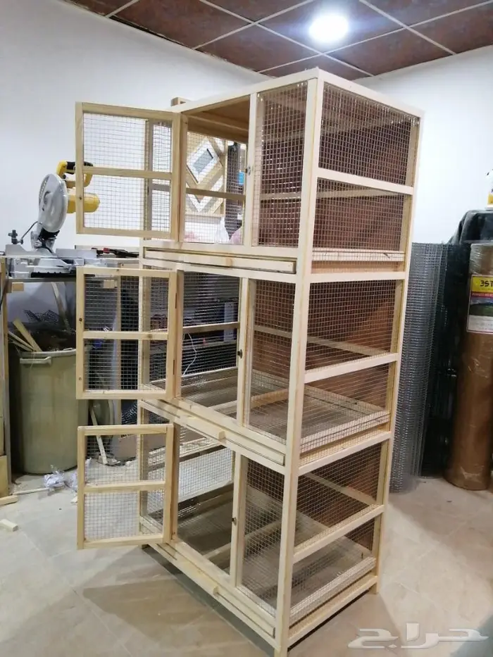 قفص حمام 3 دور مع أدرج نظافه 3