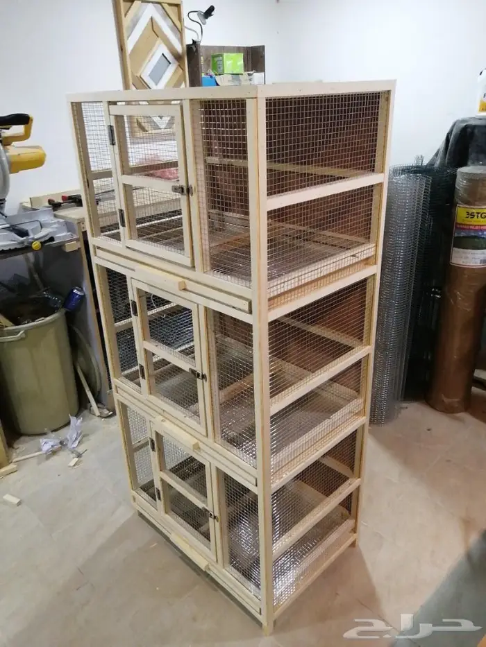 قفص حمام 3 دور مع أدرج نظافه 2