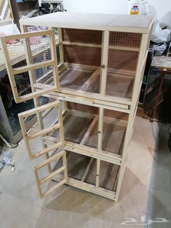 قفص حمام 3 دور مع أدرج نظافه 4
