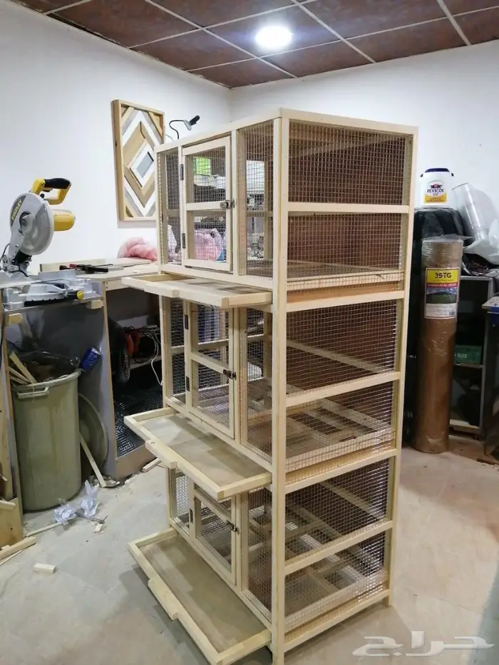 قفص حمام 3 دور مع أدرج نظافه 7