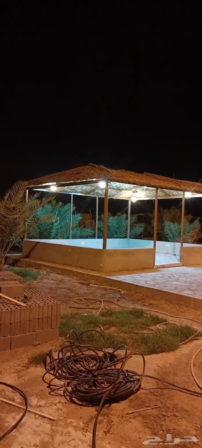 مظلات وسواتر سعف النخيل 43