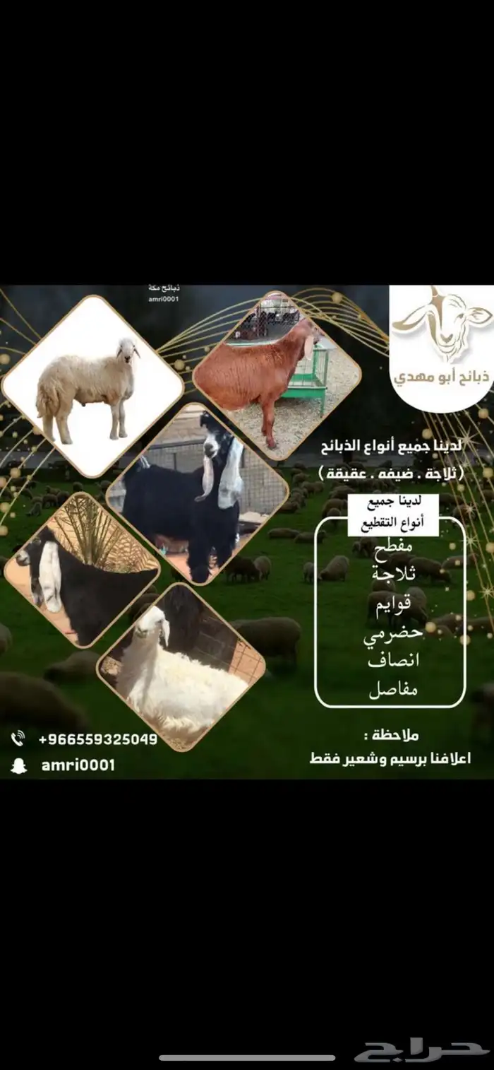 حري وسواكني وتيوس مع الذبح والتوصيل والطبخ راجع التقييمات 19