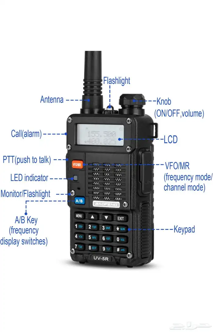 جهاز لاسلكي باوفنج 8w للحراسات والهواة الدفع عند الاستلام 15