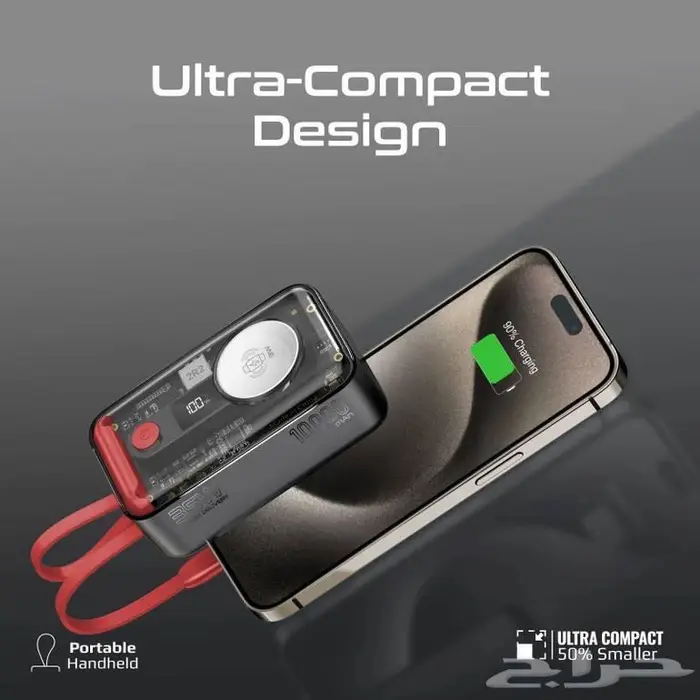 بطارية متنقلة 10 ميلي آمبير وقدرة 35 واط - Promate Mavrix 7