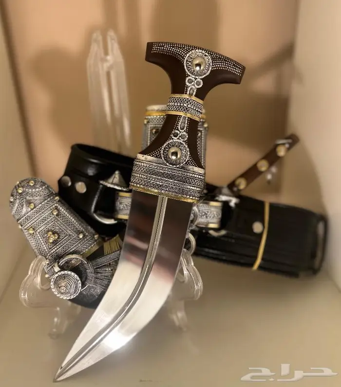خنجر شبيه الزراف فضة 1