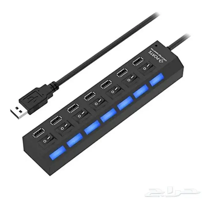 موزع يو اس بي (USB) بسبع منافذ 0