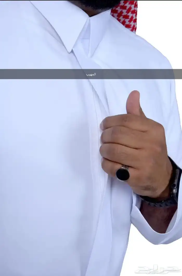 ثوب سعودي50  رجالي قلاب ساده 3