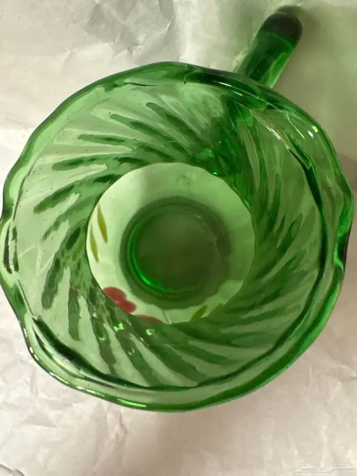 جك ماء صغير اخضر قديييم انتيك 3