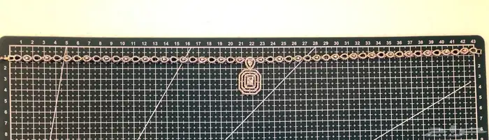 عقد فضة أوروبي ثقيل مختوم مرصع بالكامل بخرز الزركون اللامع 5