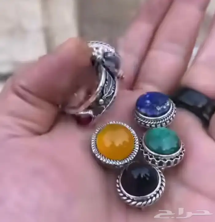 خواتم فضة للمتميزين بأحجار كريمة 15