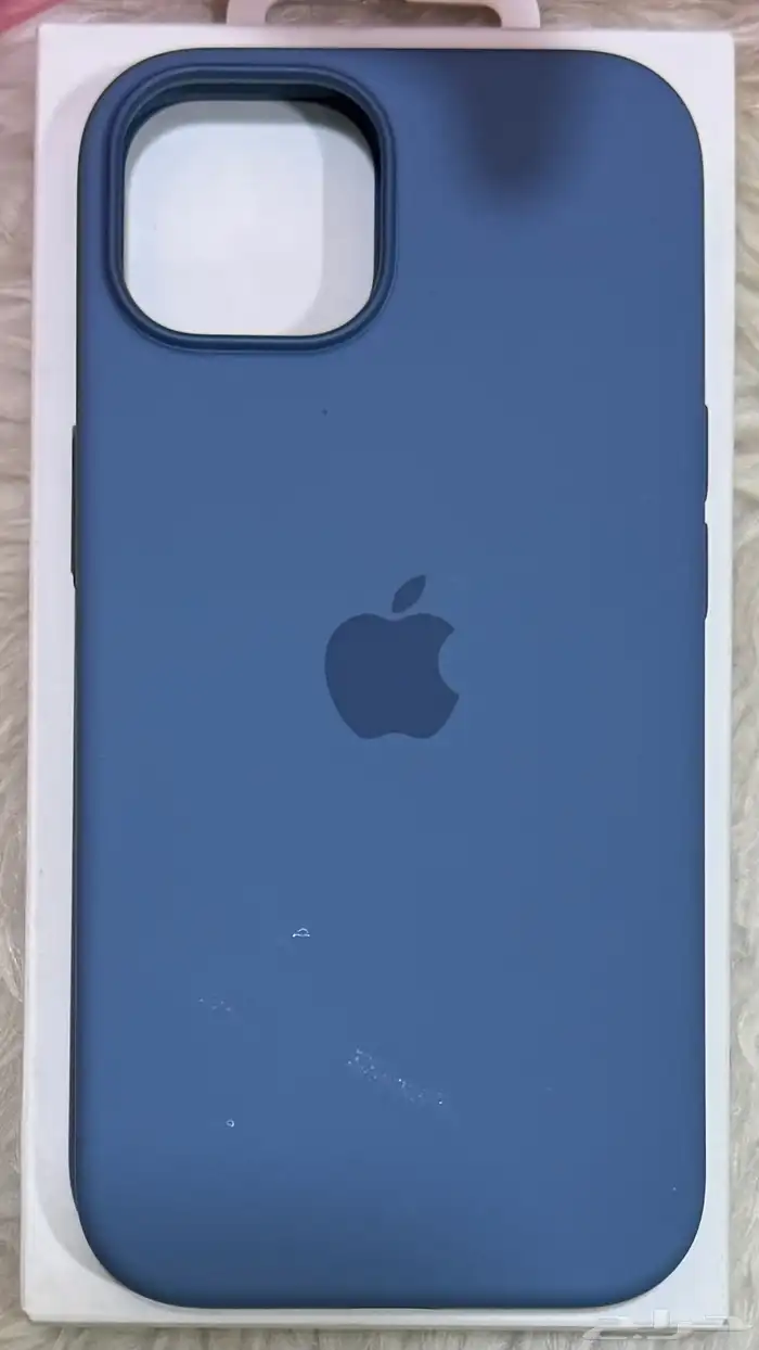 كفر ابل سيلكون ايفون 15 سماوي الدكن اصلي ماك سيف 1