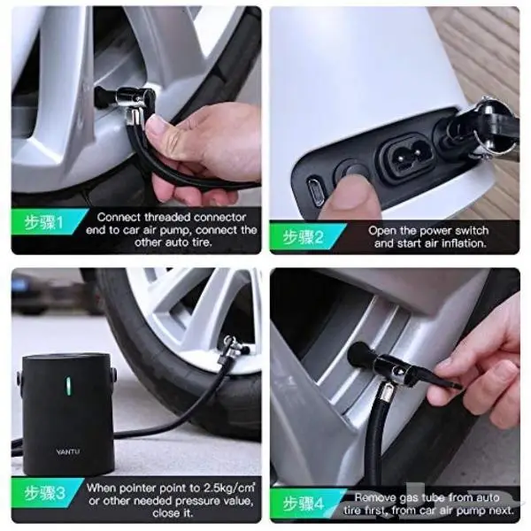 بكج منفاخ و مكنسة لاسكلية للسيارة 6