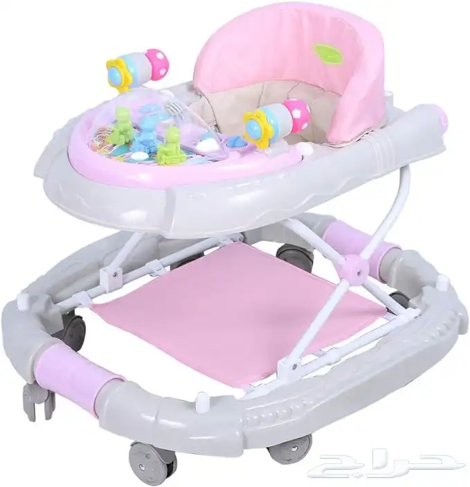 مشاية مواليد صغيرة مع هزاز وبدون هزاز قابلة للطي بعدة الوان 6