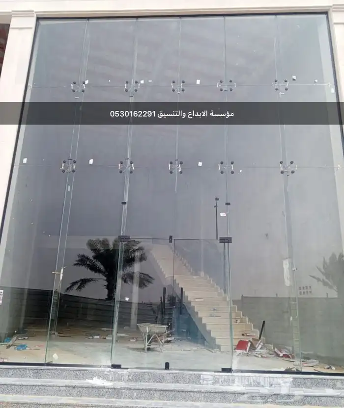تركيب واجهات زجاج سكريت والمنيوم وواجهات محلات تجاريه 4