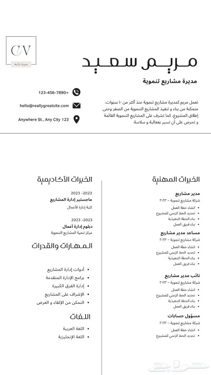 احصل على سيرتك الذاتية الاحترافية الآن 5