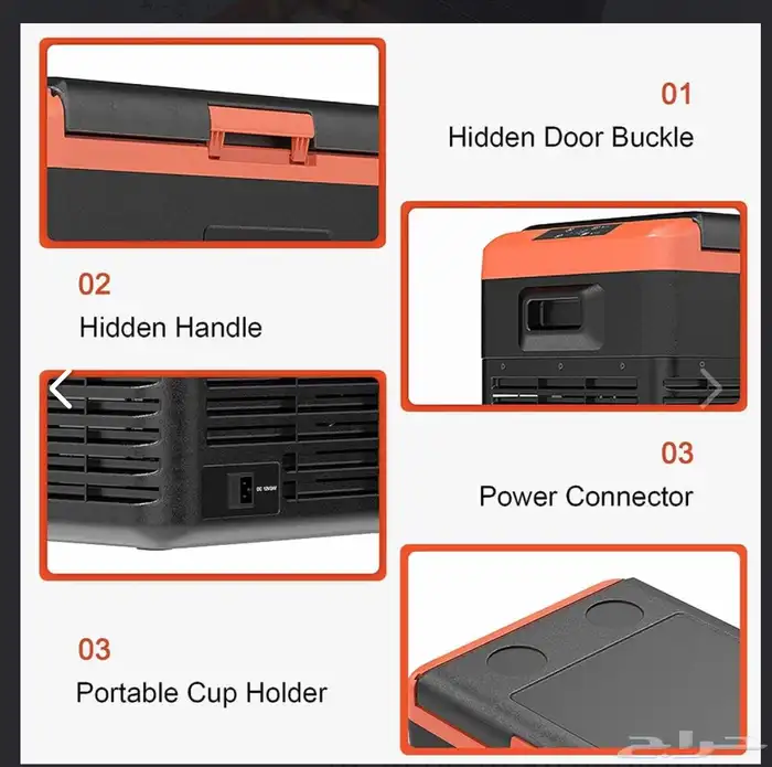 ثلاجة سيارة مع محول 50 لتر 2