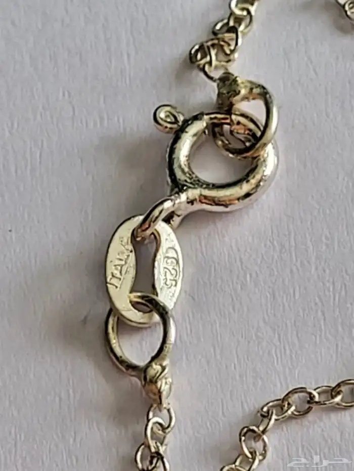 تعليقة بسلسال فضة استرليني بحجر تركواز فيروز 4