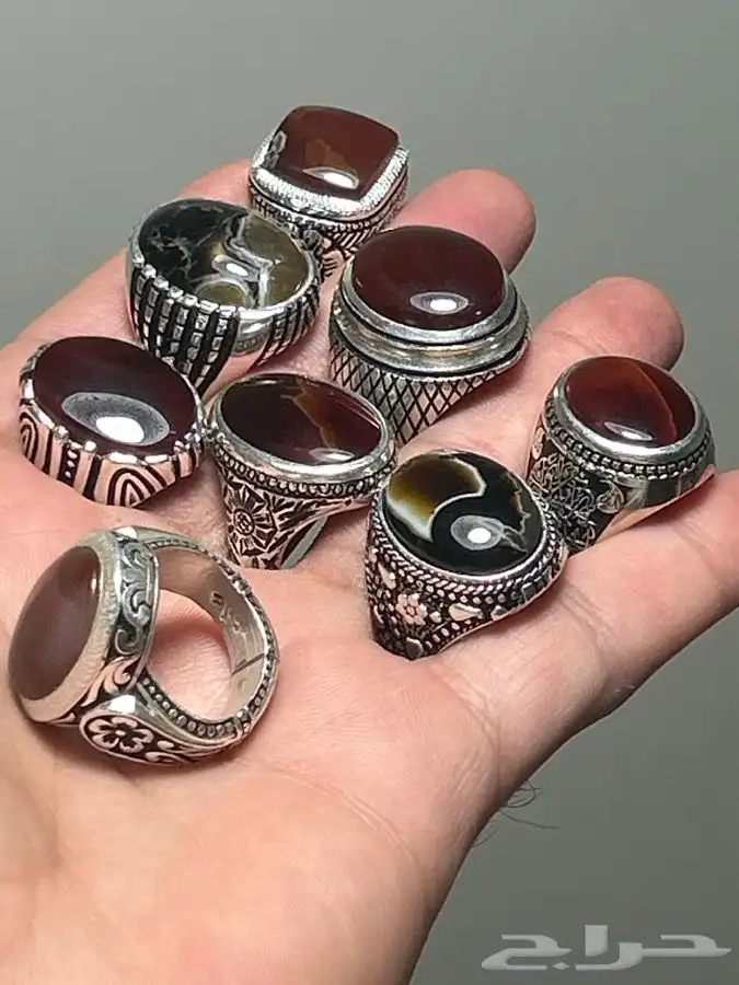 خواتم عقيق وسليمانيات 16