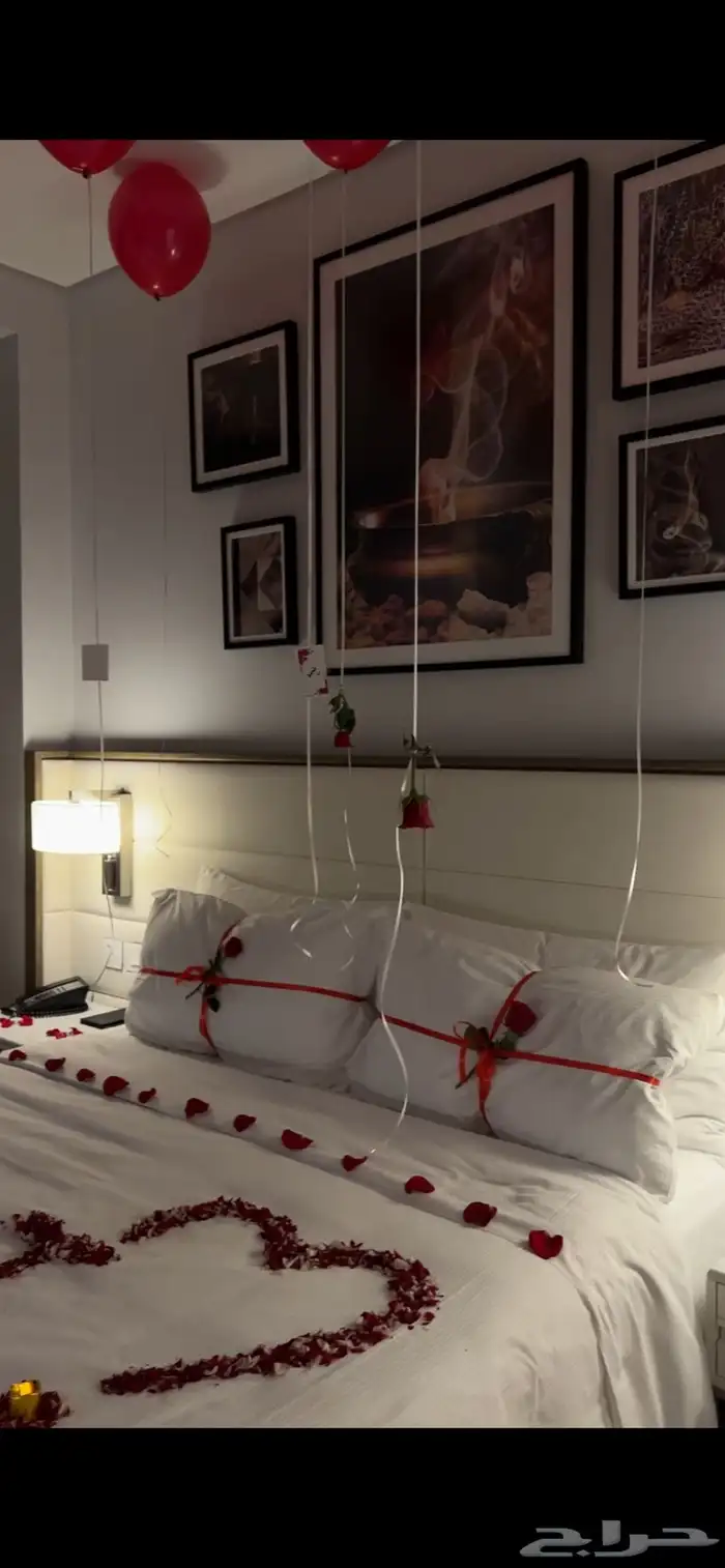 تنسيق عيد الحب الفالنتاين ذكرى زواج تجهيز غرف عرسان 1