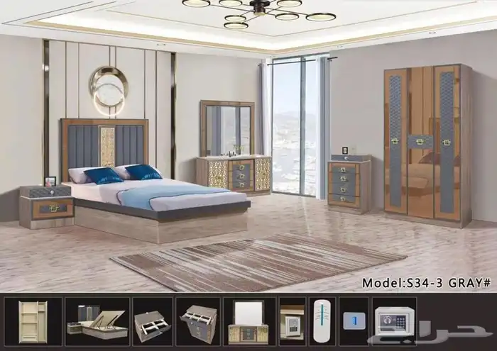 غرف نوم جديده غرف شباببه مفرده سرير وسريرين بأسعارتبدا 3800 2