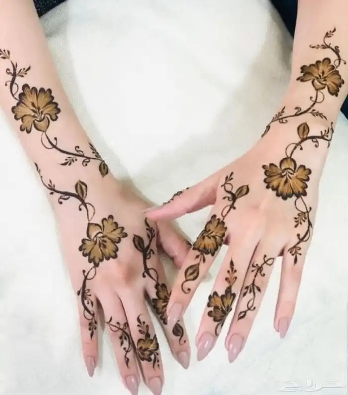 نقش حنا وصبغه اسود 3