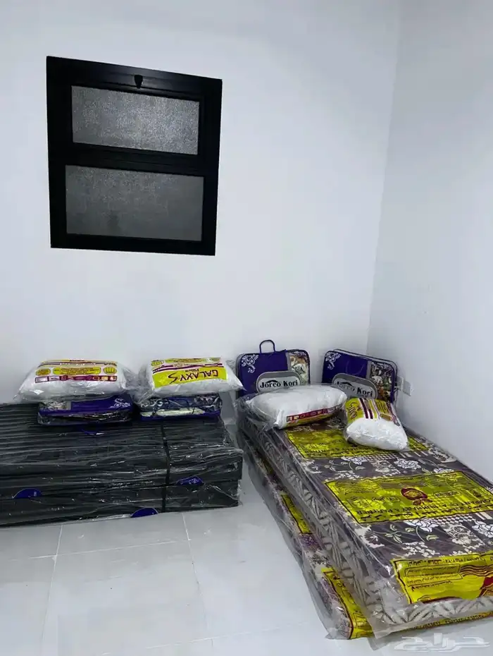 سرير حديد دورين جديد اسره حديد. مع مراتب وبطانيات ومخدات 5