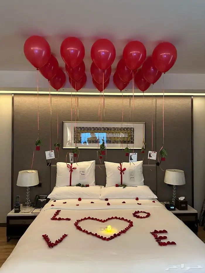 تزين غرفه ورد بالونات ميلاد زواج ذكرى 2