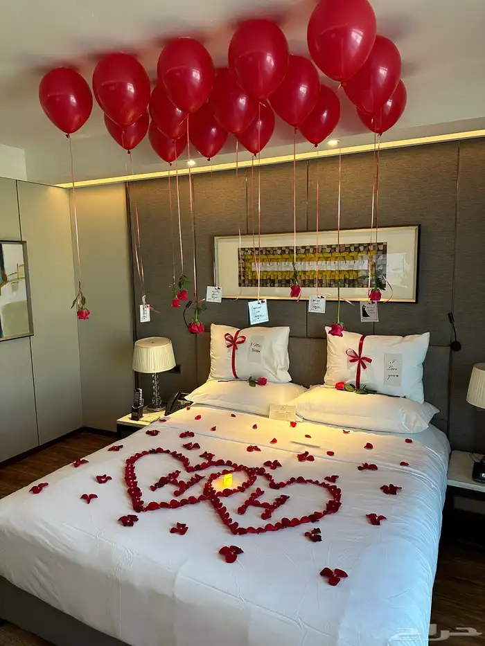 تزين غرفه ورد بالونات ميلاد زواج ذكرى 0