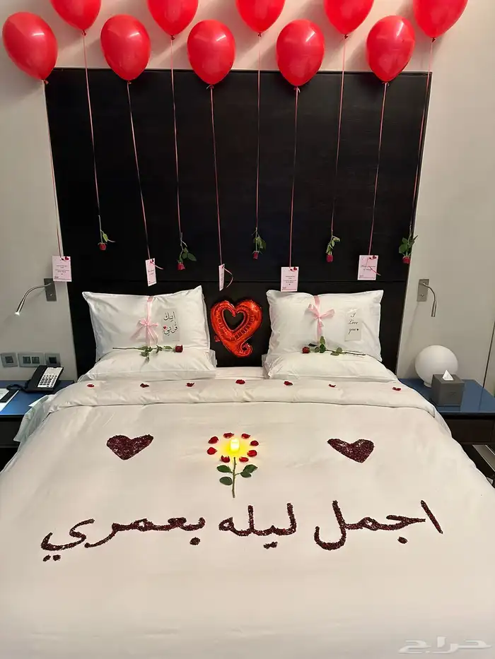 تزين غرفه ورد بالونات ميلاد زواج ذكرى 23