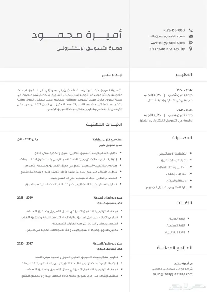 تصميم سيرة ذاتية ( cv ) 7