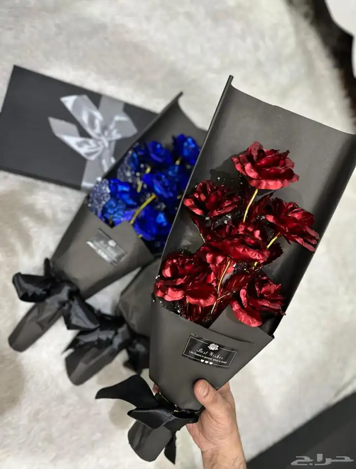 بوكيه ورد مطلي بالذهب 8