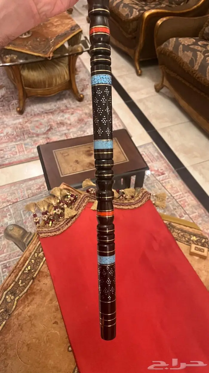 عكاز ابانوس مطعم بالاحجار الكريمة 13