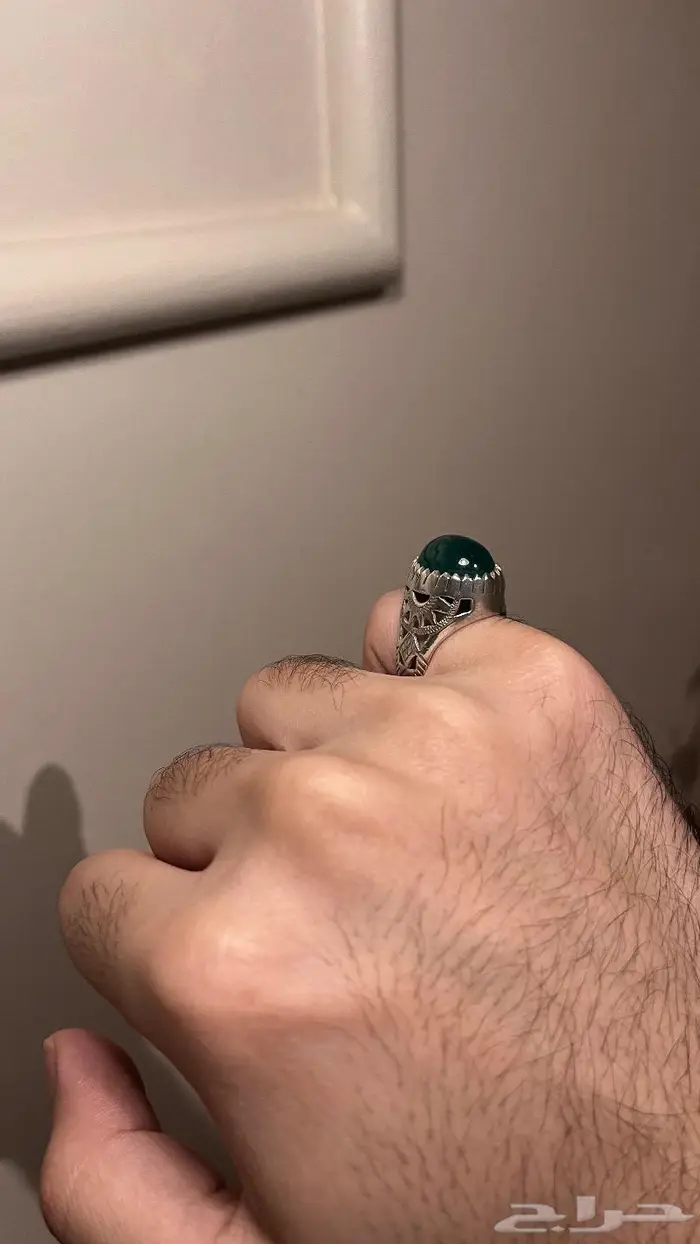 خاتم جاد بورمي طبيعي 8