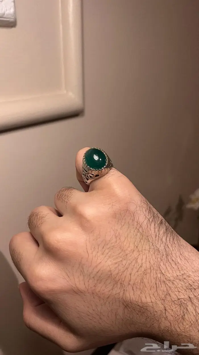 خاتم جاد بورمي طبيعي 9