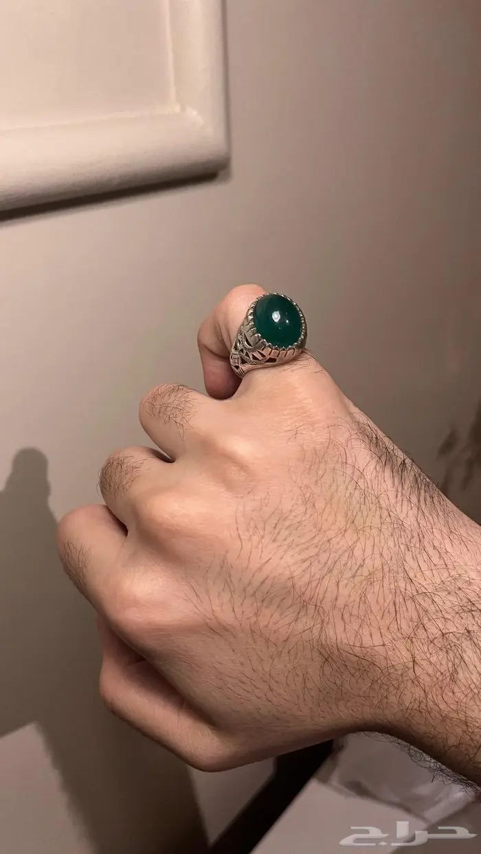 خاتم جاد بورمي طبيعي 10